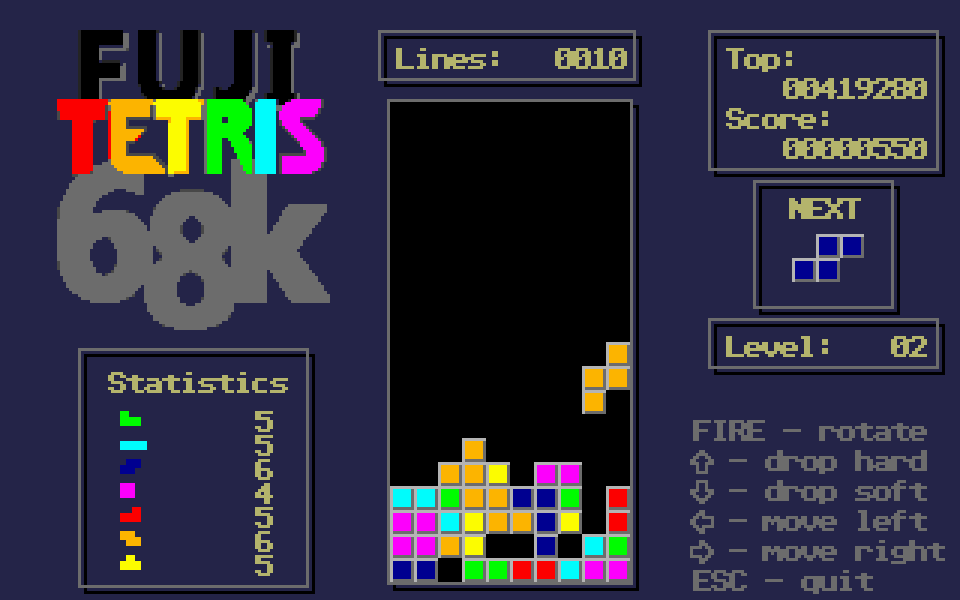 Fuji Tetris 68k atari screenshot